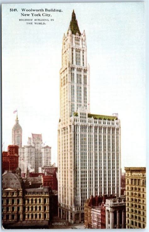 Postcard Highest Building In The World Woolworth Building New York