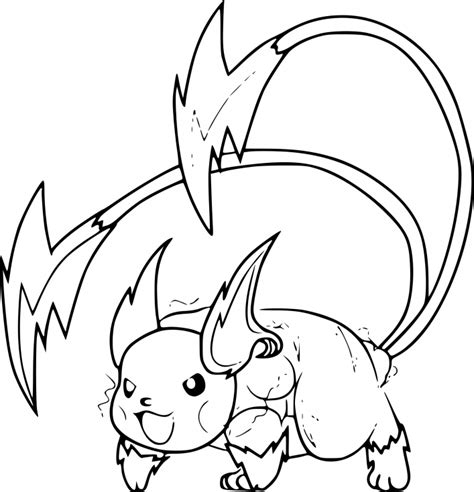 Pokemon advanced coloring pages 123 printable coloring page. Coloriage Méga-Raichu Pokemon à imprimer