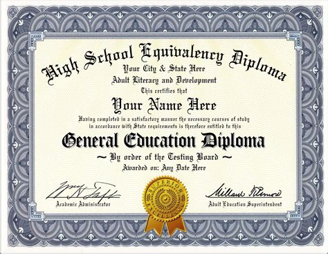 Buy Ged Diploma General Education Diploma Novelty High School