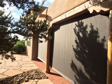 Our patio awnings will not only keep you cool, but prevent your outdoor furniture from sun damage, and lower the need for you to turn on your air conditioning. Buckskin wind and solar screens for a covered patio ...