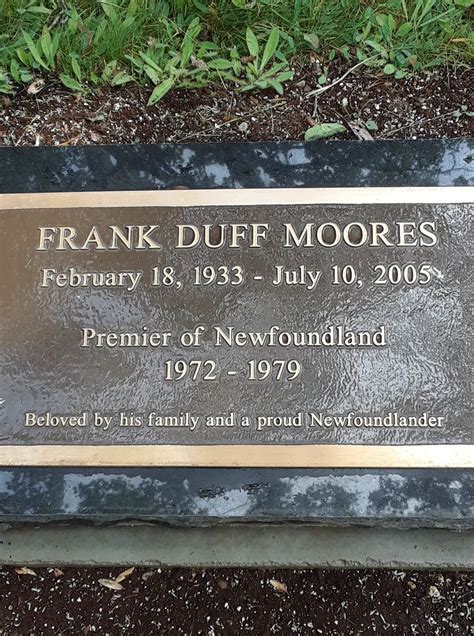 Frank Duff Moores Find A Grave Memorial