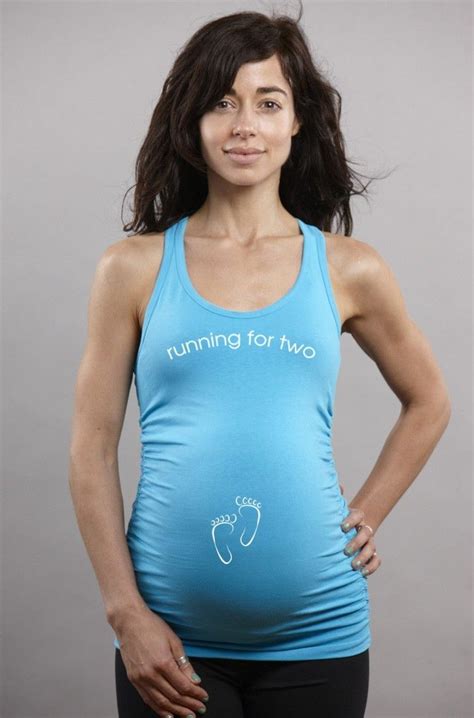 Running For Two Racerback Tank Top Maternity Activewear Racerback