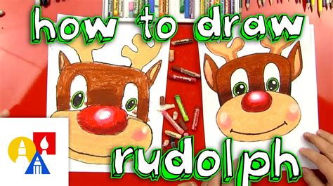 How To Draw Rudolph Christmas Art Projects