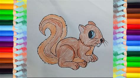 How To Draw A Cute Cartoon Squirrel Step By Step For Kids Please See