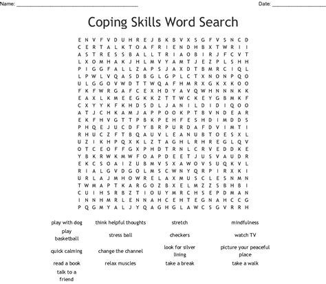 Coping Skills Word Search Wordmint Word Search Printable Gambaran