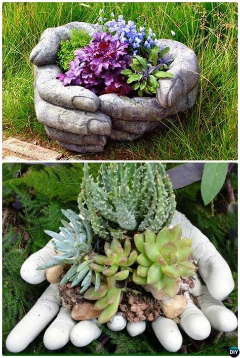 In some occasions, we may want to make some concrete planters by ourselves. DIY Garden Art Decorating Ideas Instructions | Diy ...