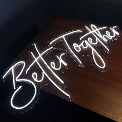 Better Together Neon Sign Custom Flex Neon Led For Home Etsy
