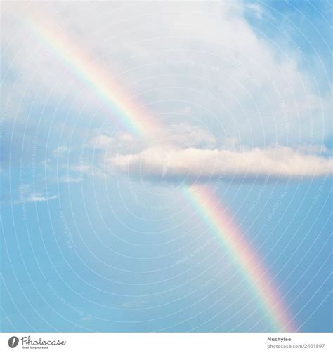 Rainbow On Cloud And Blue Sky A Royalty Free Stock Photo From Photocase