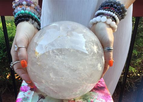 21 Lb 6 Oz Large Clear Quartz Crystal Ball Sphere 7 Wide With