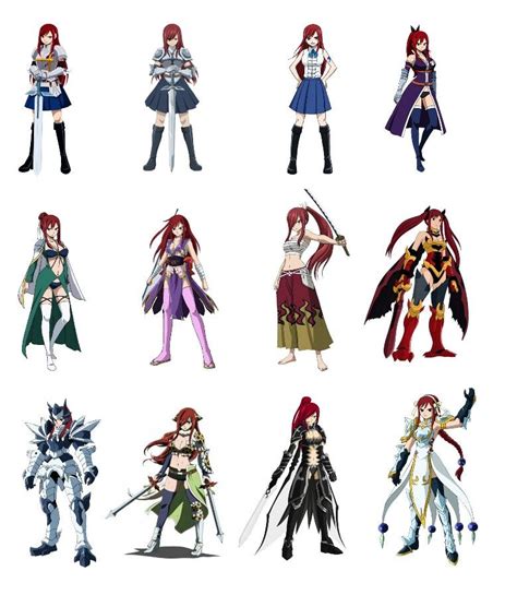 Erza Scarlet All Forms Part 1 En 2023 Fairy Tail Armure Erza