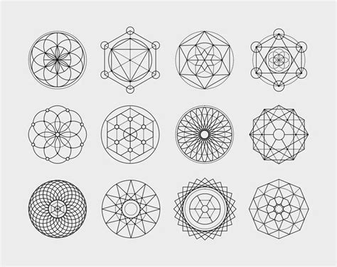 Sacred Geometric Vector Shapes Sacred Geometry Meanings Sacred