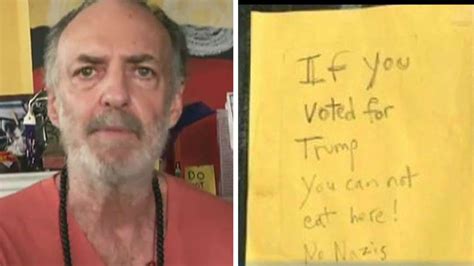 Restaurant Owner Defends Anti Trump Sign On Air Videos Fox News