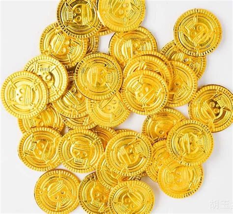 50pcs Plastic Simulation Pirates Gold Coins