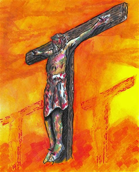 Crucifixion Painting By Joshua Toritto Fine Art America