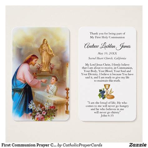 Pin On First Holy Communion Prayer Cards