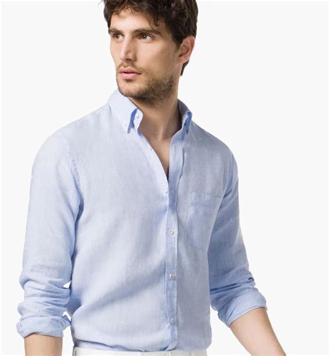 New Men Summer Stylish Slim Fit Pure Cotton Light Blue Button Down