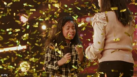 Bgt S Simon Cowell Pushes His Golden Buzzer For Fayth Ifil After