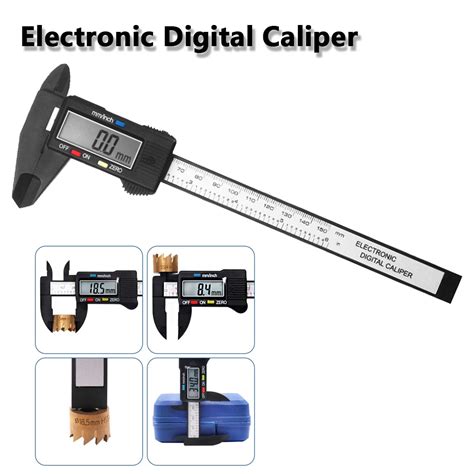 Micrometer Ruler 150mm 6inch Lcd Digital Electronic Carbon Fiber