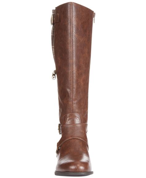 Lyst G By Guess Womens Hertle Tall Shaft Riding Boots In Brown