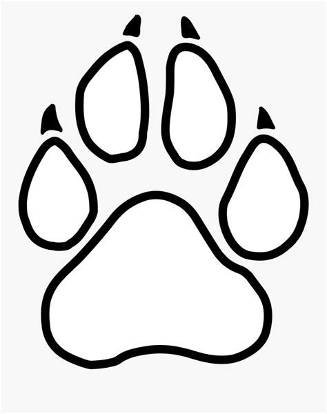 Graphic Of A Little Paw Print Panther Paw Print Outline Free