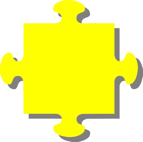Yellow Jigsaw Piece Clip Art At Vector Clip