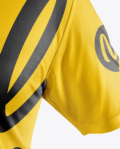 Download Men's T-Shirt with Mini Eyelet Fabric Mockup in Apparel ...