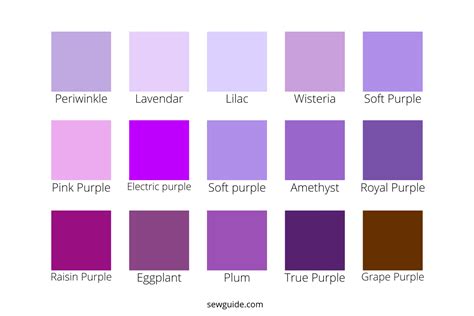 List Of Colors With Color Names Purple Color Names Color Palette My Xxx Hot Girl
