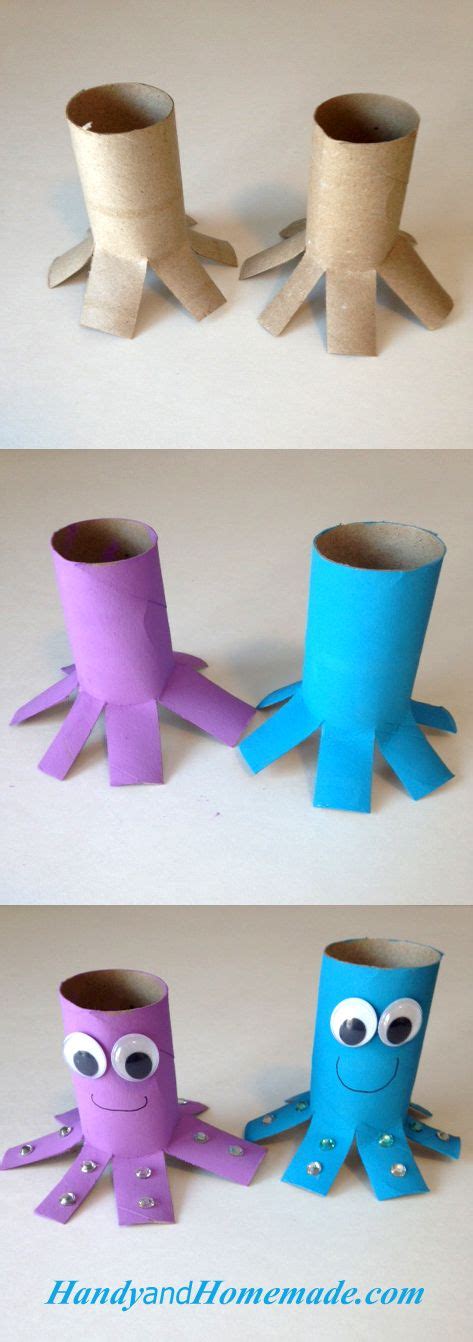Kids Octopus Toilet Paper Roll Craft Grandkids