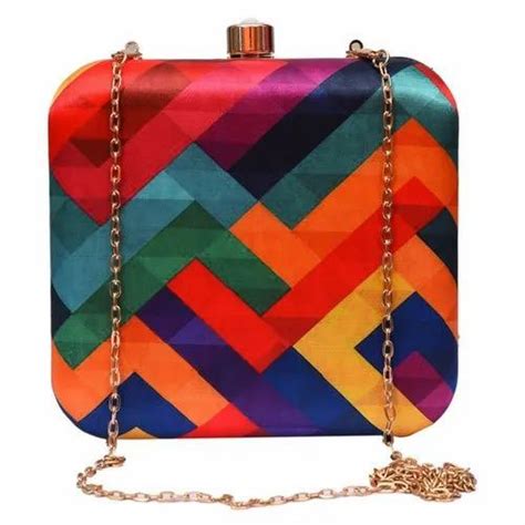 Box Clutch Metal And Satin Printed Box Clutches At Rs 550 In Bareilly