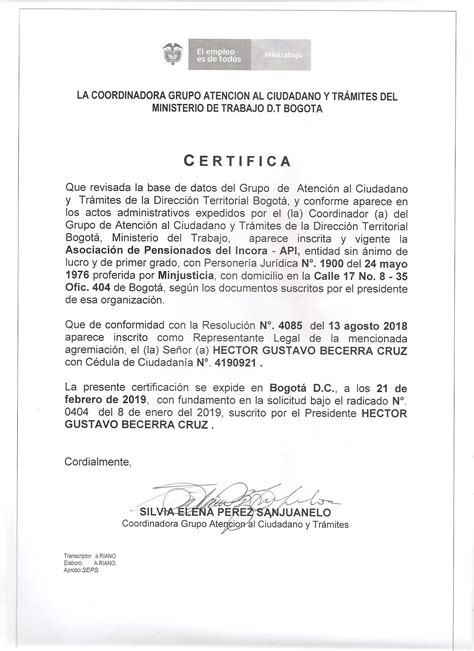 Carta De Representacion