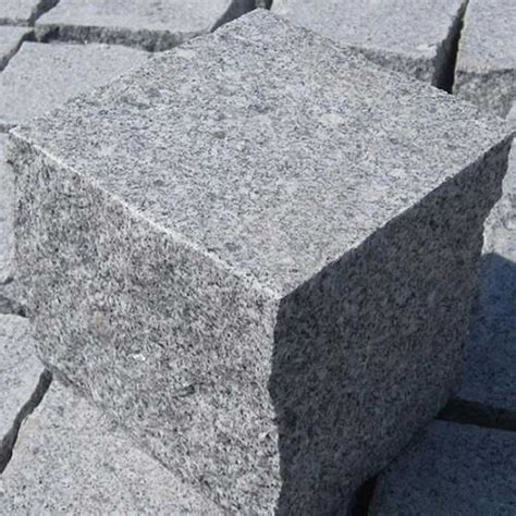 G654 Grey Cubic Stone Cube Stone And Mesh Cube Stone
