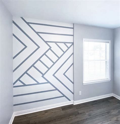 Diy Nursery Accent Wall Painted Geometric Pattern Accent Wall Paint