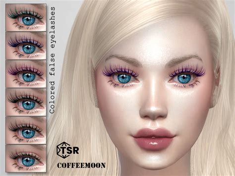 The Sims Resource Colored False Eyelashes