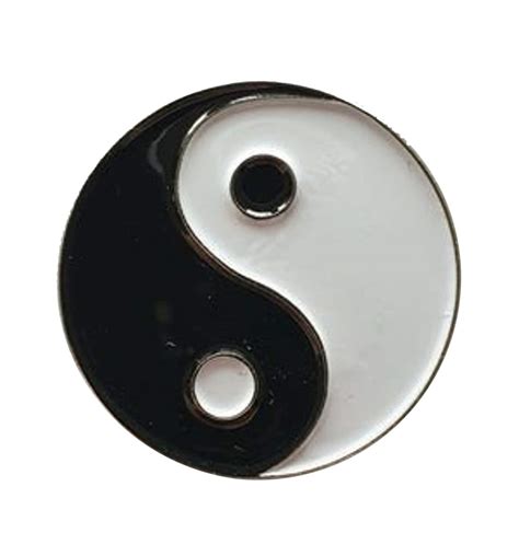 Yin Yang Black And White Enamel Pin Badge Lapel Etsy