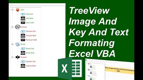 Treeview Image And Key And Text Formating Userform Excel Vba Youtube