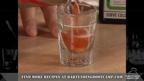 how to make a red headed slut cocktail drink recipes from bartending bootcamp youtube