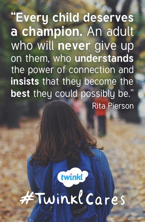 They are perfect for a classroom library or any other wall that needs some inspiration! Every child deserves a champion - Rita Pierson. Inspirational quote for teachers and pa ...