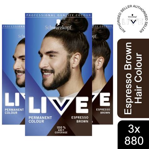 Schwarzkopf Live Permanent Colour Hair Dye For Men 880 Espresso