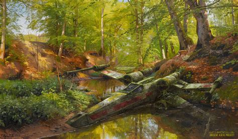 Rimaginaryjedi X Wing Beneath The Trees After Monsted By Oliver