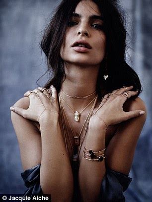 Emily Ratajkowski At Her Best As She Poses Topless For High End Jewellery Range Daily Mail Online