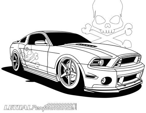 2012 Mustang Coloring Page