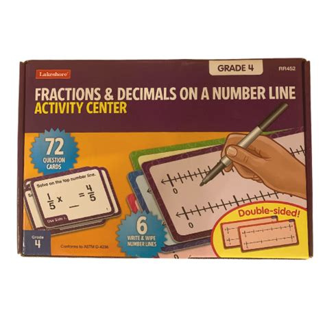 Lakeshore Fractions And Decimals On A Number Line Activity Center