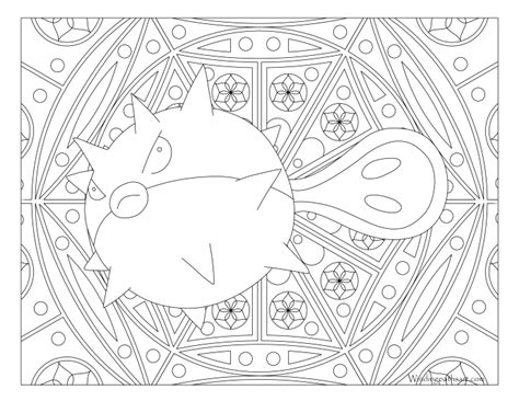 #211 Qwilfish Pokemon Coloring Page · Windingpathsart.com