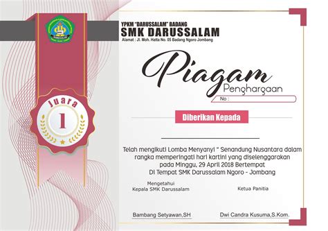 Download Bingkai Piagam Penghargaan Word