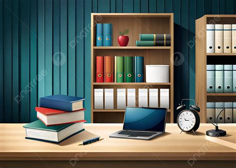 Business Office Study Room Educational Background Illustration Office