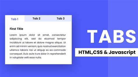 How To Create Tabs With Html Css And Javascript Source Code Included