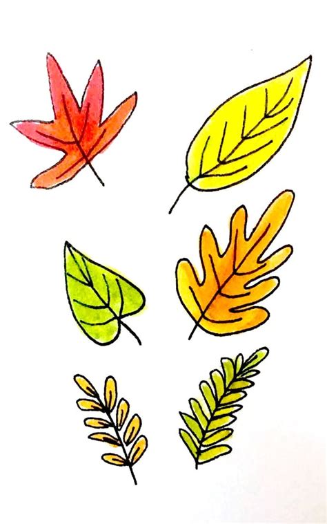 7 Ways To Draw Fall Leaves Dawn Nicole Designs®