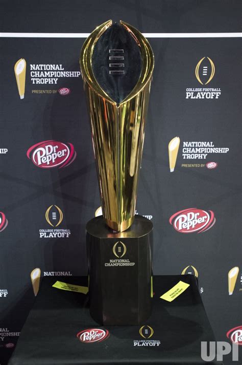 Photo The Ncaa Football National Championship Trophy Cfp20160107370