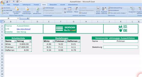 Von dieser bisherigen struktur, das ist. Excel Auswahllisten und Dropdowns - Excel Tipps und Vorlagen