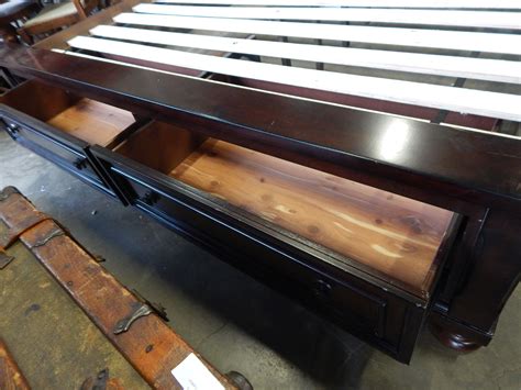Check spelling or type a new query. KINGSIZE ESPRESSO FINISH SLEIGH BED WITH 2 DRAWER STORAGE ...